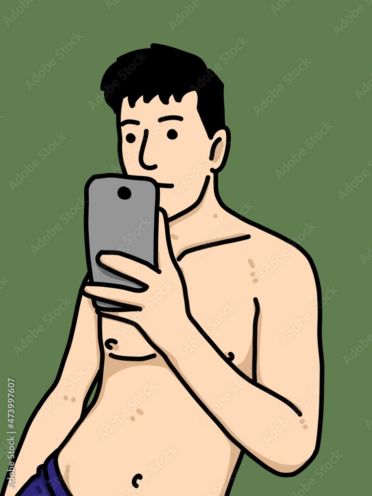 cute man cartoon on green background cute man cartoon on green background