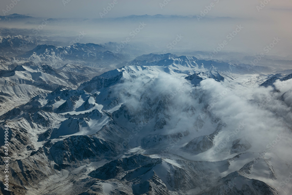 Himalaya Berge aufgenommen aus dem Flugzeug Himalaya Berge aufgenommen aus dem Flugzeug