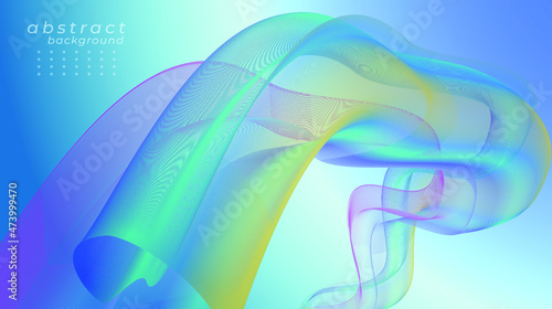 Modern colorful flow poster. Liquid wave shape on multicolor background. Art design for your project. Vector illustration.