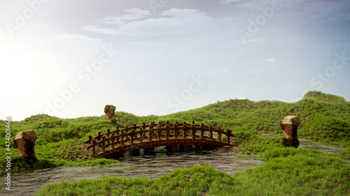 bridge mud grass landscape