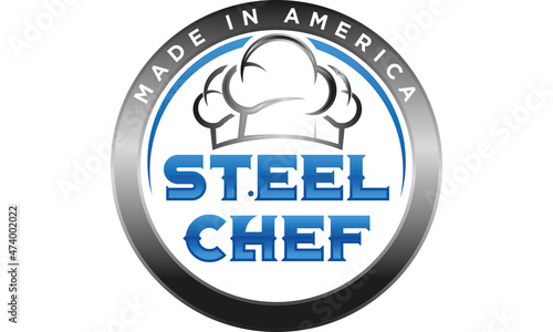 Steel chef logo design template