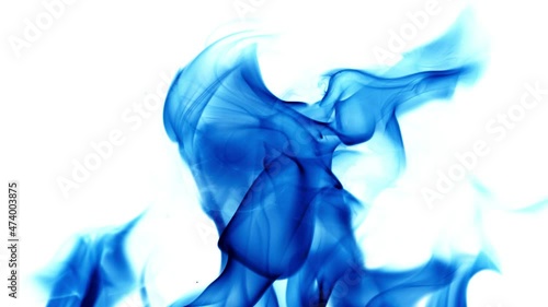 Wallpaper Mural video with blue flame isolated on black background. Fire bright sparks slow motion Torontodigital.ca