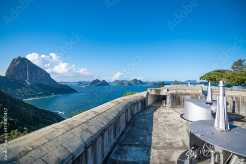 View of Sugar Loaf in the background from Forte Duque de Caxias, a military base at Leme neighborhood - Rio de Janeiro, Brazil photo