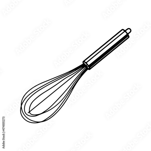 Whisk Line Art Silhouette Design Element Art SVG EPS Logo PNG Vector Clipart Cutting Cut Cricut