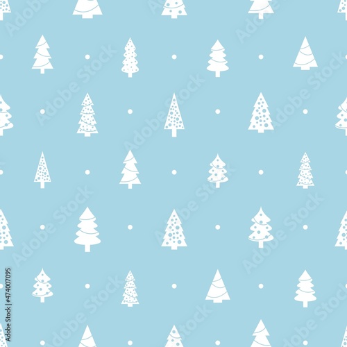 Simple Christmas theme vector pattern © Tupungato