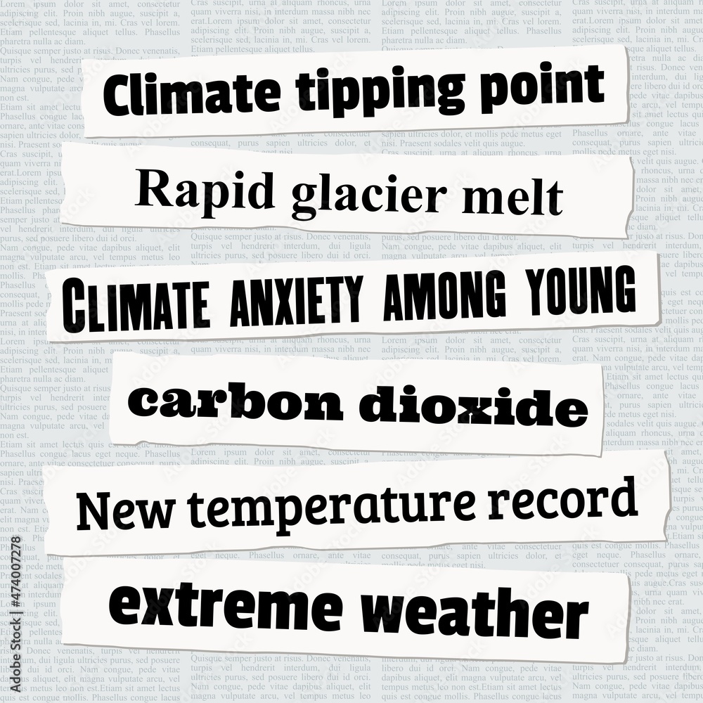 Climate change news titles