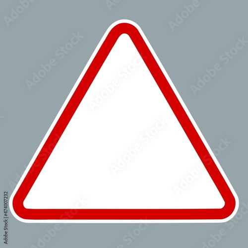 Triangle warning sign template vector