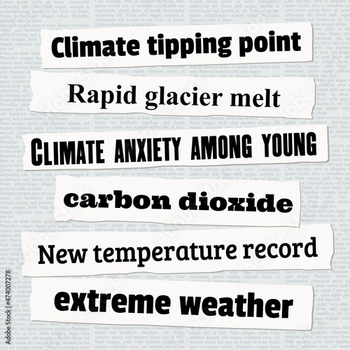Climate change news titles