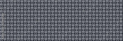 Abstract background and pattern with decorative gray elements on black background. Seamless wallpaper texture. Vector graphics