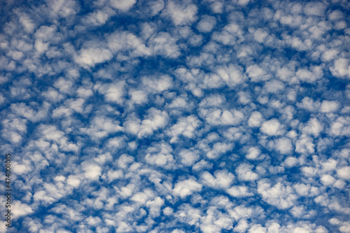 Cloudscape of altocumulus clouds photo