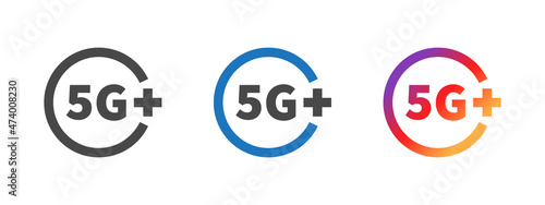5G icons. High speed internet logo. 5G communication technology. Vector images