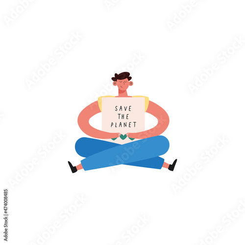 man seated ecologist