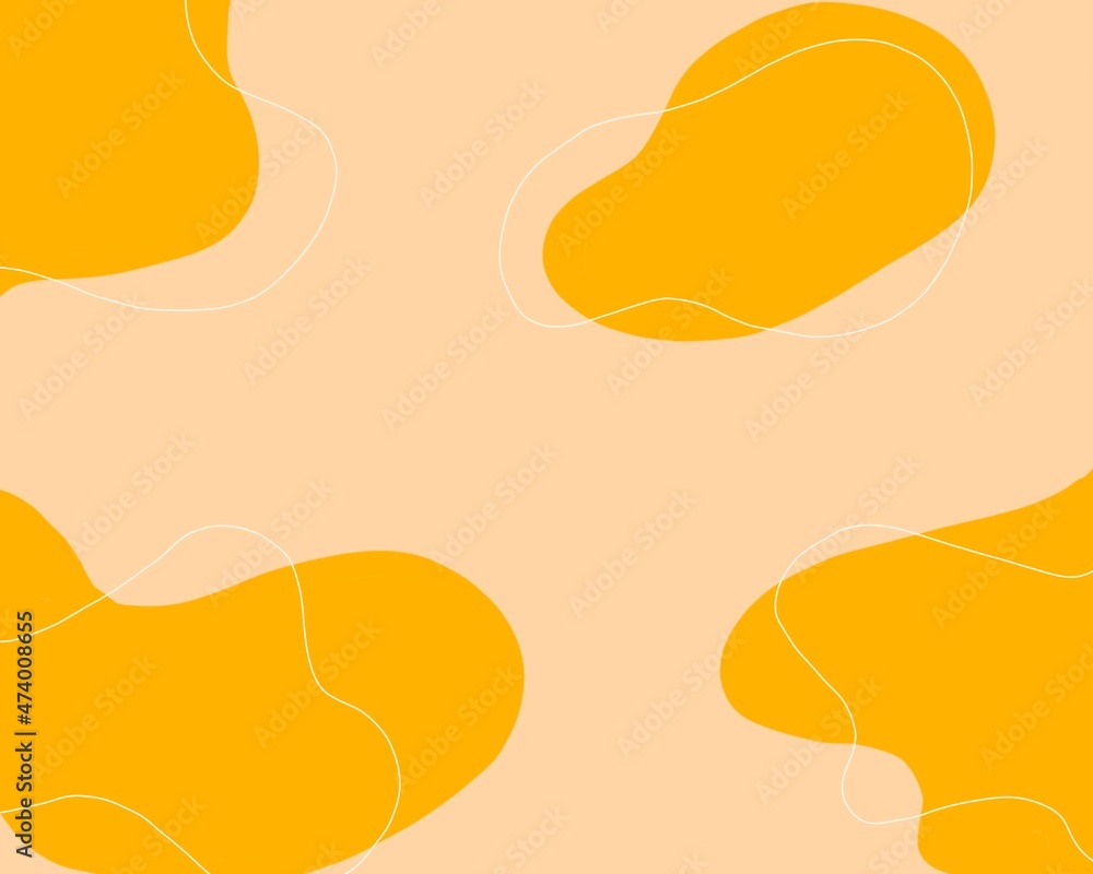 abstract orange background, orange freeform shapes