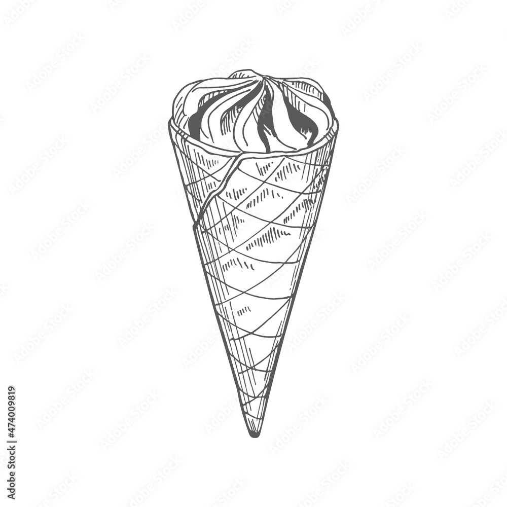 Ice cream wafer cone Ice cream wafer cone