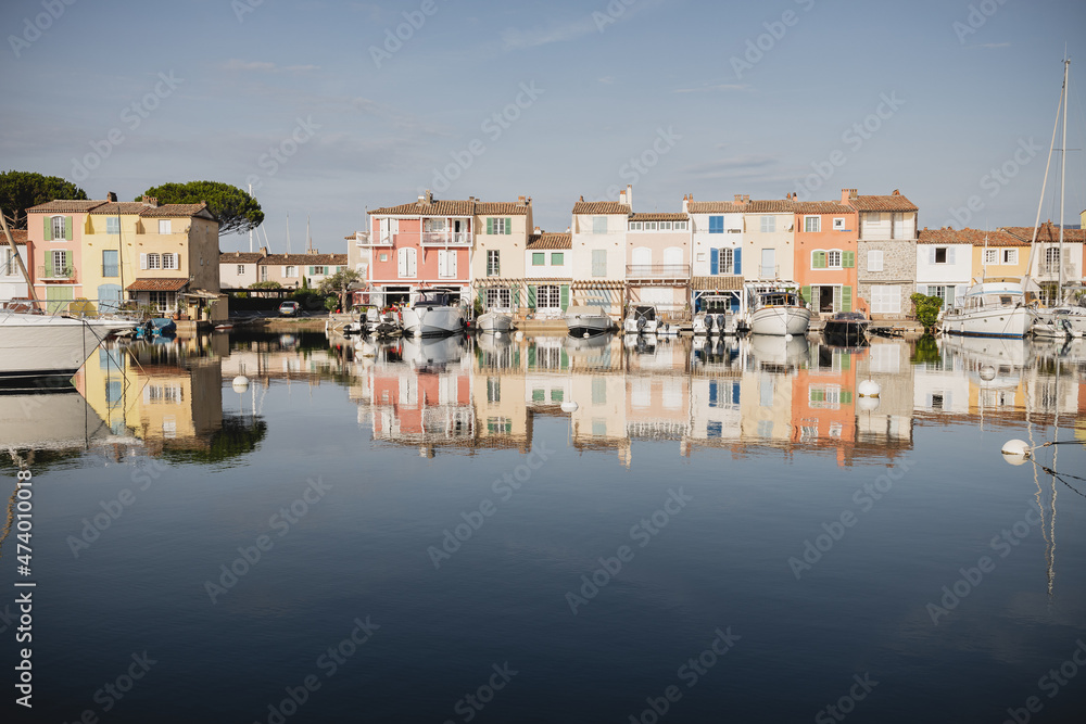 Sunrise in Port Grimaud, lacustre village in the south of France