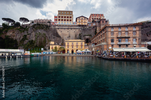 Capture of the town of Sorrento from the sea, Amalfi Coast, Italy