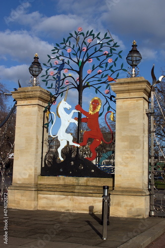 England, London, Hyde Park, Queen Elizabeth gates. photo