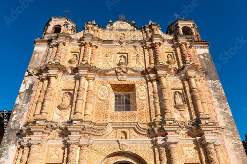 Mexico, Chiapas, San Cristobal de las Casas, Facade ofSanto Domingo Dominican Convent photo