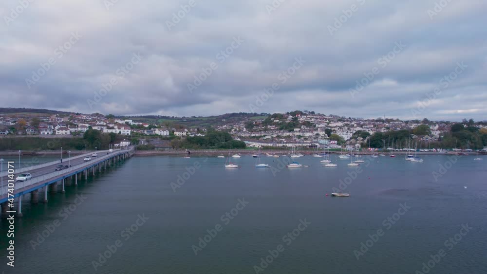 View over River Teign, Shaldon and Teignmouth from a drone, Devon, England, Europe
View over River Teign, Shaldon and Teignmouth from a drone, Devon, England, Europe