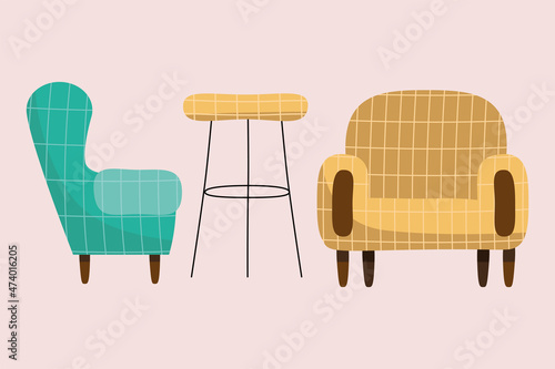 sofas and table livingroom