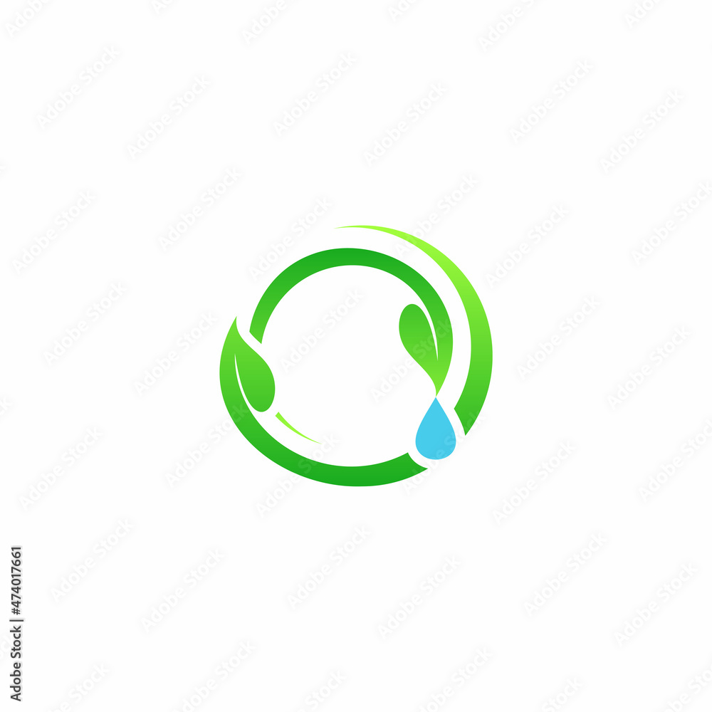 Water Drop and Leaf logo icon design Water Drop and Leaf logo icon design