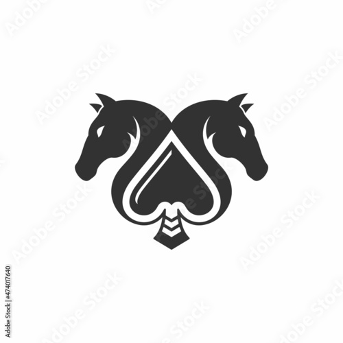 Horse Spade Business Logo Design 