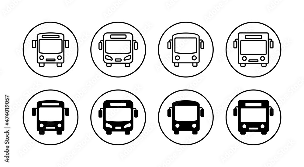 Bus icons set. bus sign and symbol Bus icons set. bus sign and symbol