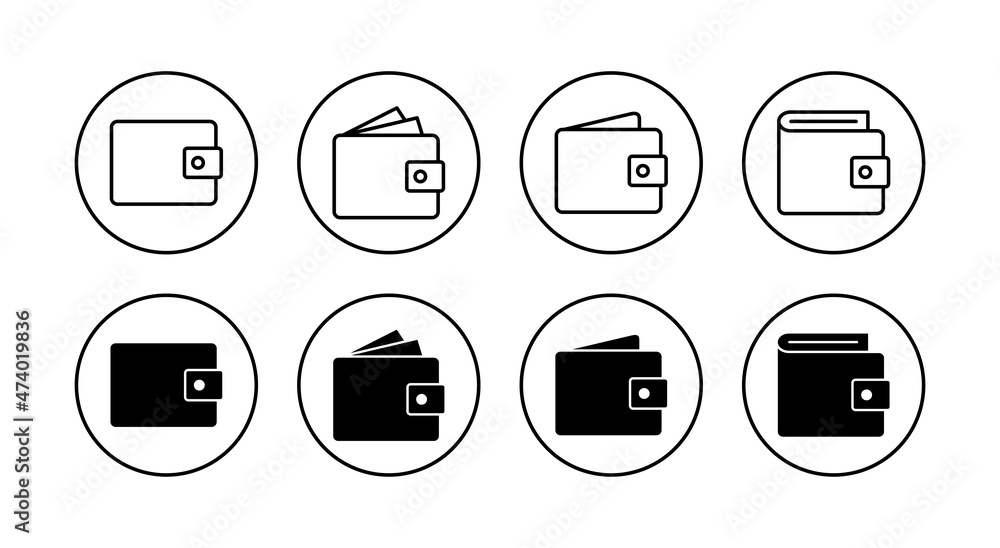 Wallet icons set. wallet sign and symbol Wallet icons set. wallet sign and symbol