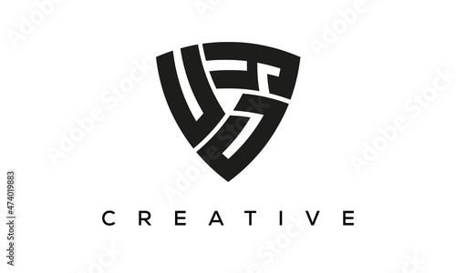 Shield letters UDY creative logo photo