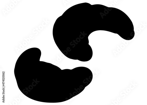 Croissants in the set. Vector image.