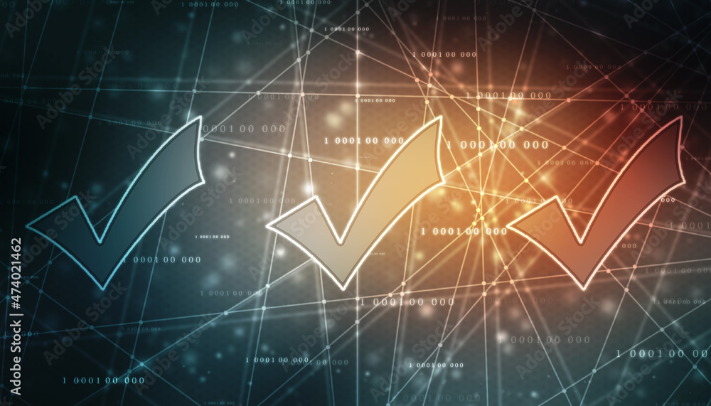 Obraz premium 2d illustration Checkbox Tick illustration