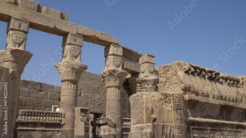 Philae Temple Complex. Temple Of Isis. Philae, Agilkia Island, Aswan, Egypt photo