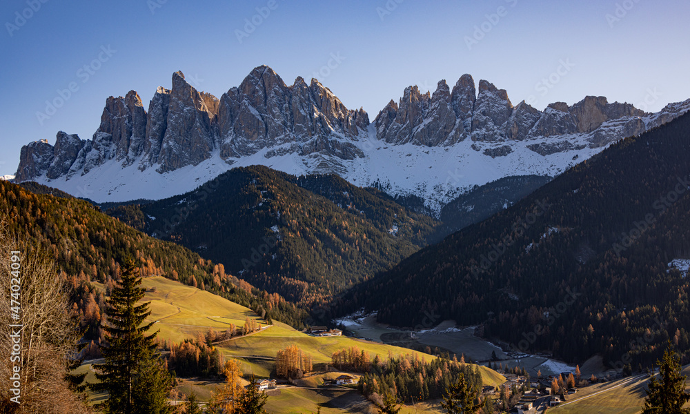 Beautiful St Magdalena at Villnoess Valley in South Tyrol - travel photography