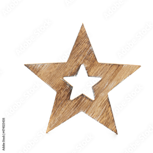 Christmas star isolated on a white background.