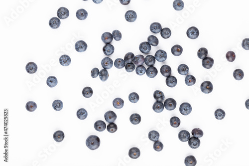 Tasty blueberries isolated on white background.