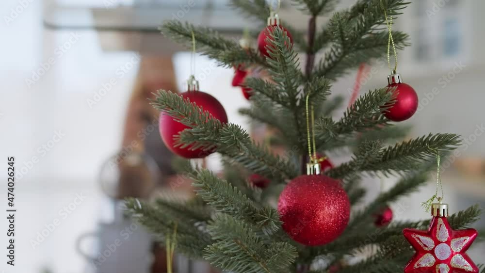 Christmas Tree decoration in kitchen. Christmas Tree decoration in kitchen.