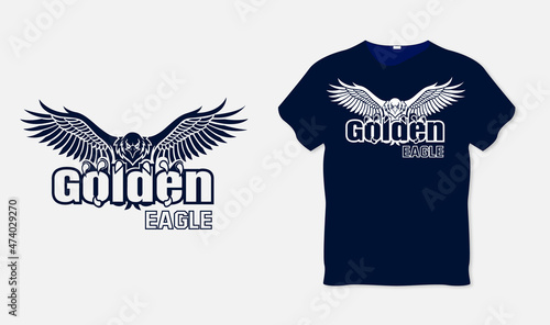 Free Golden Eagle T-shirt Design, Eagle vector, Eagle T-shirt, T-shirt design, T-shirt template, Custom t-shirt design	