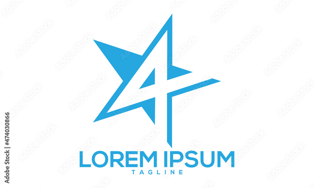 Unique star logo Modern and minimalist vector and abstract logo Unique star logo Modern and minimalist vector and abstract logo