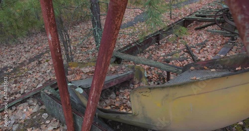 Wallpaper Mural Swing in an abandoned amusement park in Pripyat, the ghost town of Chernobyl Torontodigital.ca