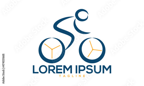 Unique cycle logo Modern and minimalist vector and abstract logo