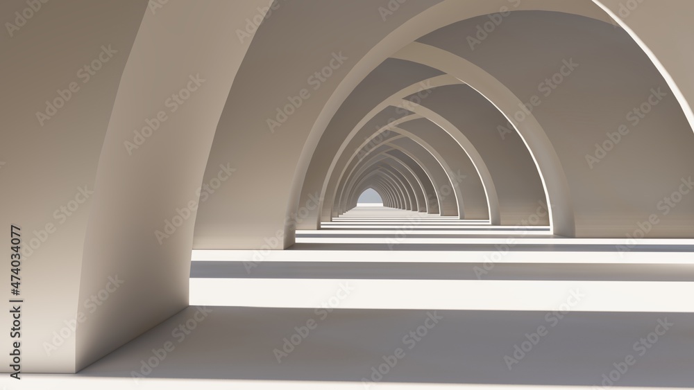Architecture background arched interior 3d render Architecture background arched interior 3d render