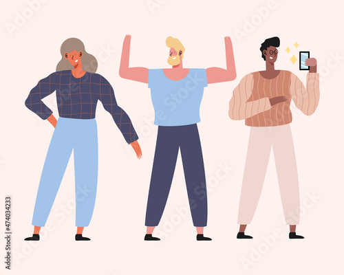 three persons self acceptance