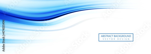 Abstract blue wave banner background
