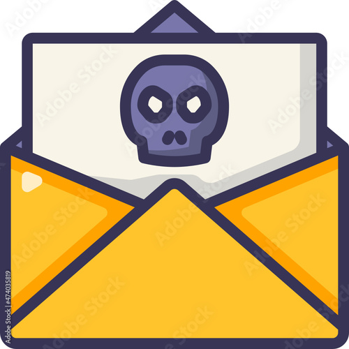 blackmail line icon