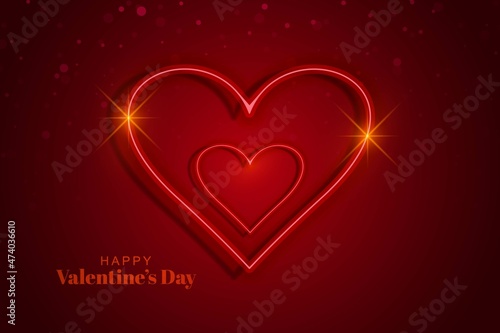 Beautiful hearts valentines day card design