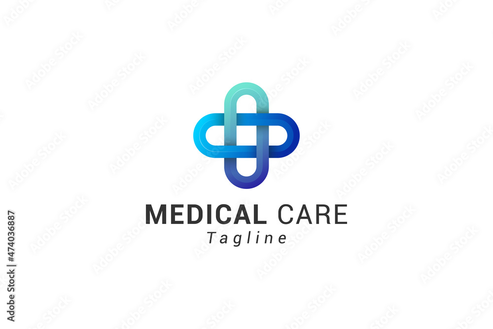 Health care 3d awesome medical service logo Health care 3d awesome medical service logo