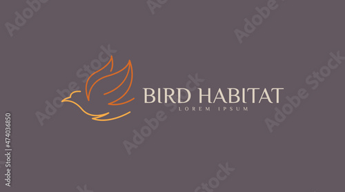 Simple and Unique Bird Logo Concept Vector. Animal Logo Template Vector