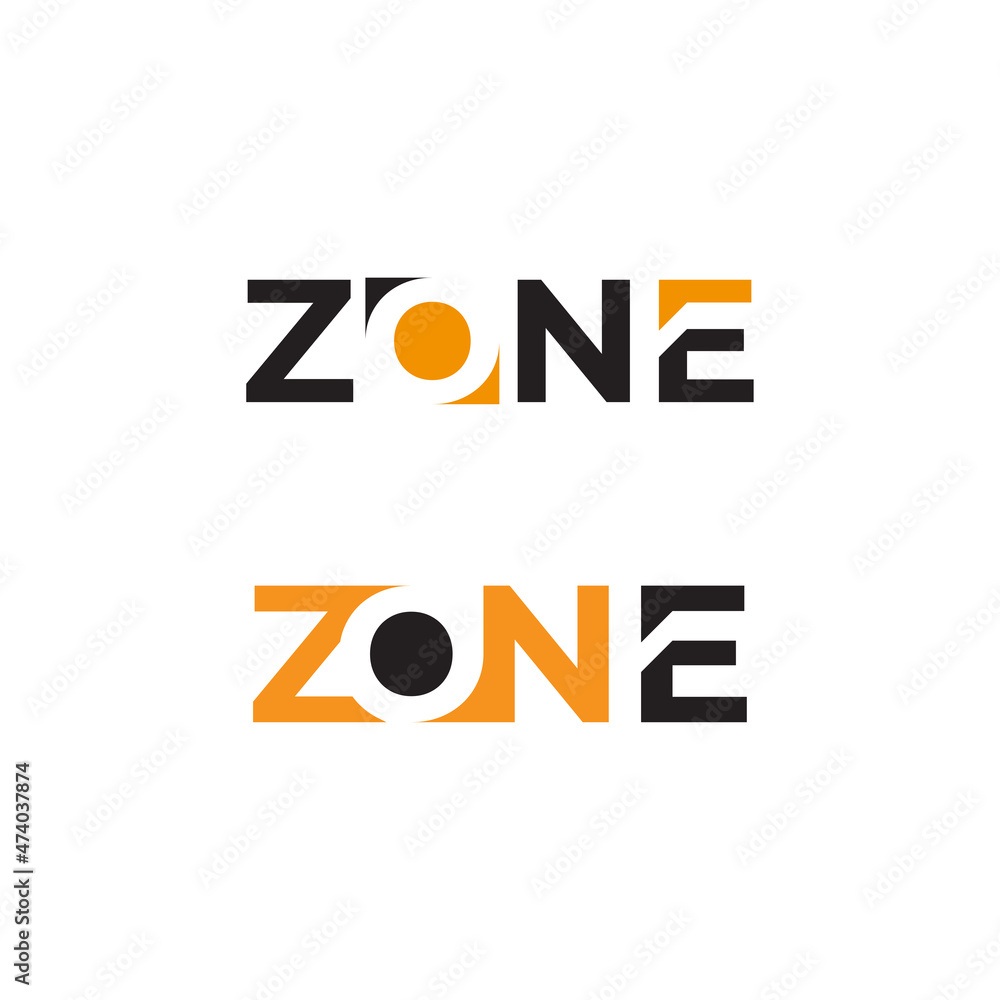 zone lettering design vector template zone lettering design vector template