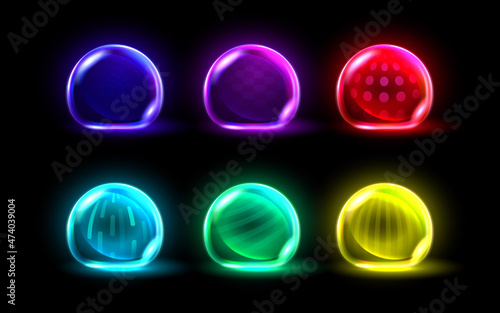 Different energy protection spheres set