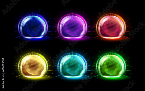 Different energy protection spheres set